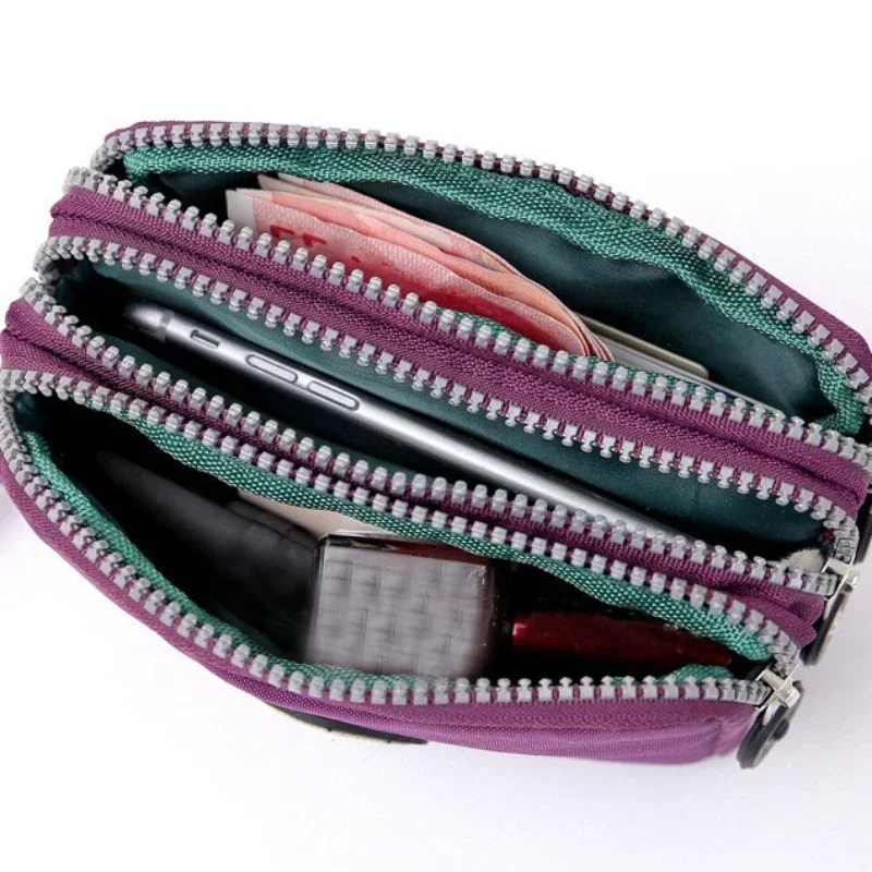 New Fashion Big Capacity Women Wallet Make-up Bag Coin Purse Mini Bag with Three Zipped Portable Women Wallets Phone Pouch - Image 6