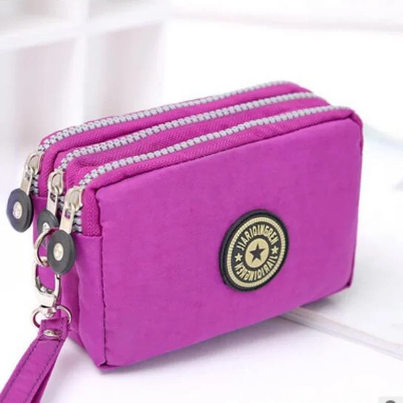New Fashion Big Capacity Women Wallet Make-up Bag Coin Purse Mini Bag with Three Zipped Portable Women Wallets Phone Pouch - Image 4