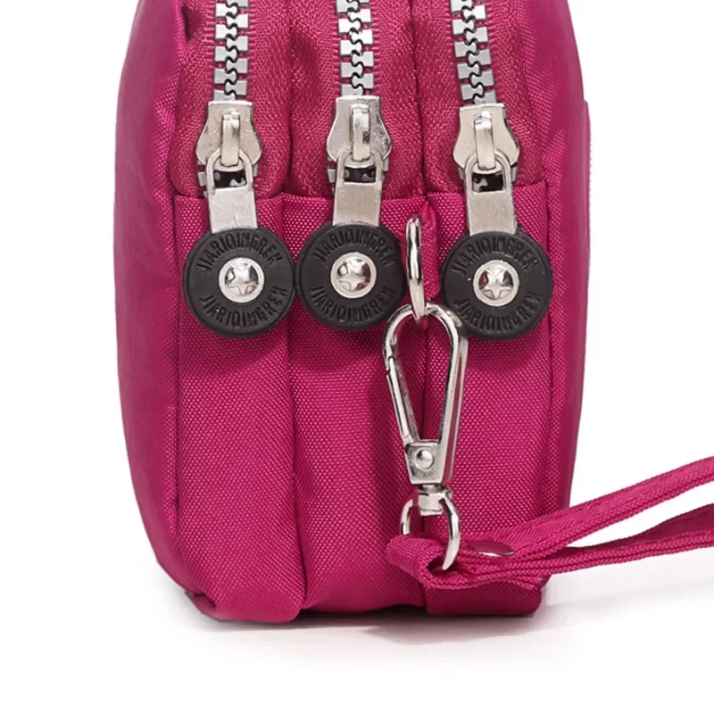 New Portable Women Wallets Phone Pouch Fashion Three Zippers Mini Bag Big Capacity Women Wallet Make-up Bag Coin Purse Handbag - Image 4