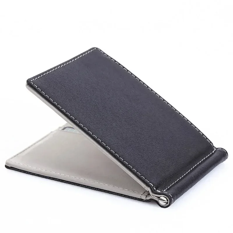 Brand Men Wallet Short Card Holder Wallets Purses PU Leather Money Clips Solid Thin Wallet for Men Purses - Image 3