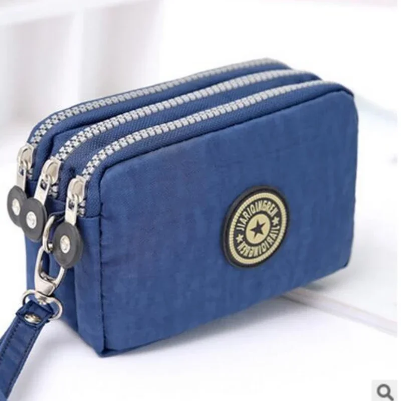 New Fashion Big Capacity Women Wallet Make-up Bag Coin Purse Mini Bag with Three Zipped Portable Women Wallets Phone Pouch - Image 3