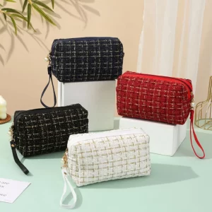 Fashion Striped Makeup Storage Bag Portable Travel Organizer Cosmetic Toiletry Pouch Cute Make Up Handbag Clutch Bags