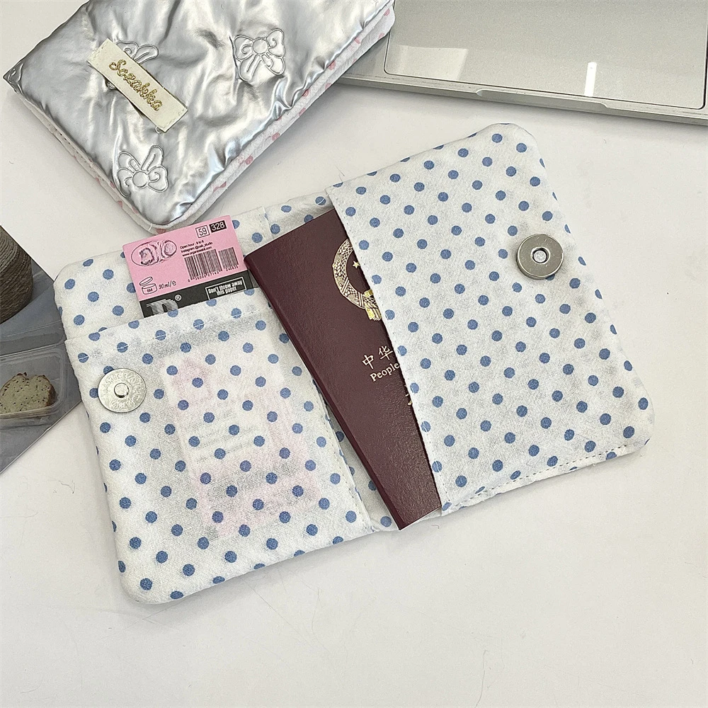 Korean Bow Passport Holder women Cute Travel Ticket Document Id Card Holder Passport Cover Case Wallet Travel Accessories - Image 5