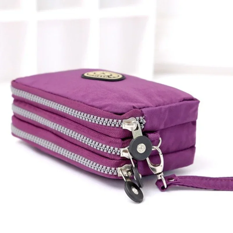 New Fashion Big Capacity Women Wallet Make-up Bag Coin Purse Mini Bag with Three Zipped Portable Women Wallets Phone Pouch - Image 5