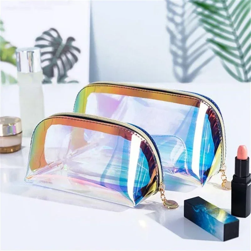 Fashion Laser Cosmetic Bag Women Makeup Case PVC Transparent Beauty Organizer Pouch Female Lipstick Bag Lady Make Up Pouch - Image 2